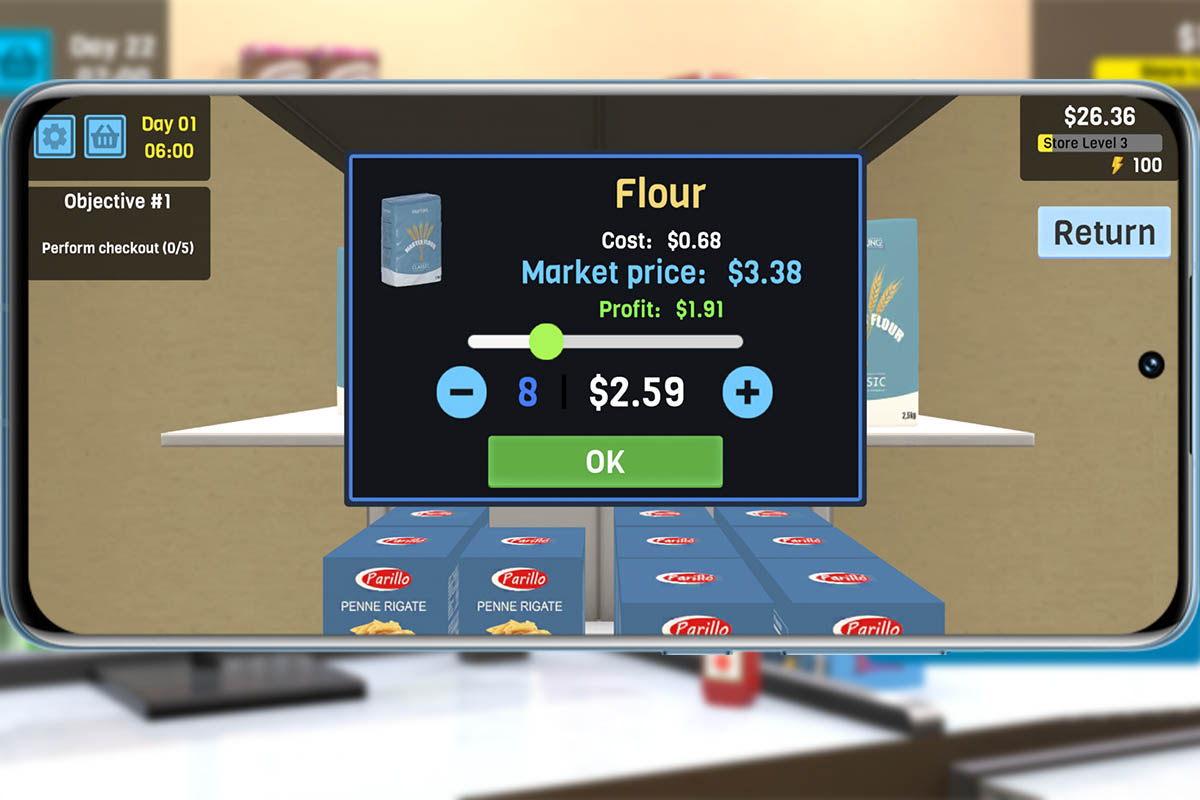 5 trucos para ganar más dinero en Manage Supermarket Simulator: ajusta los precios