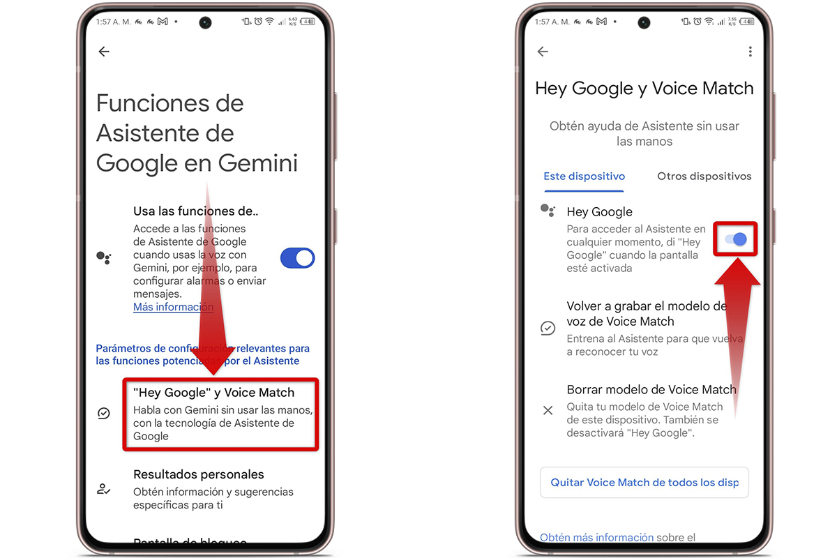 Usa las funciones de Asistente de Google en Gemini