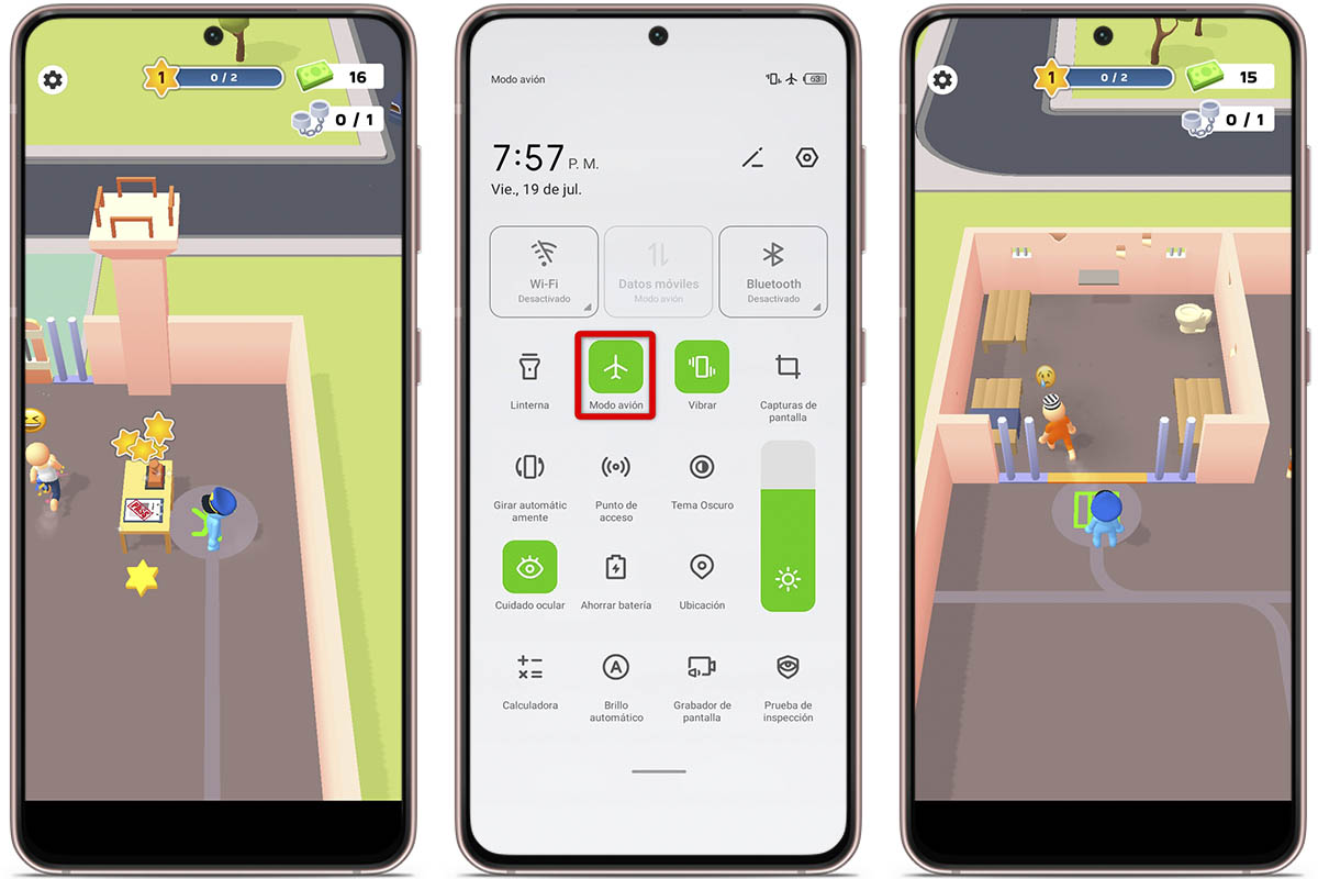 Trucos para jugar a 'Prison Life: Idle Game' sin anuncios: activa el modo avión