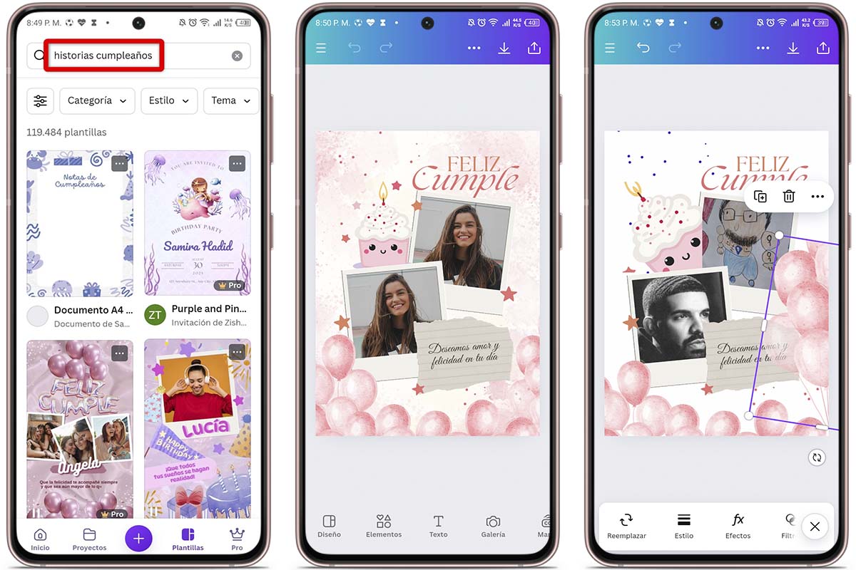 Así puedes usar una plantilla para historias de Instagram de feliz cumpleaños