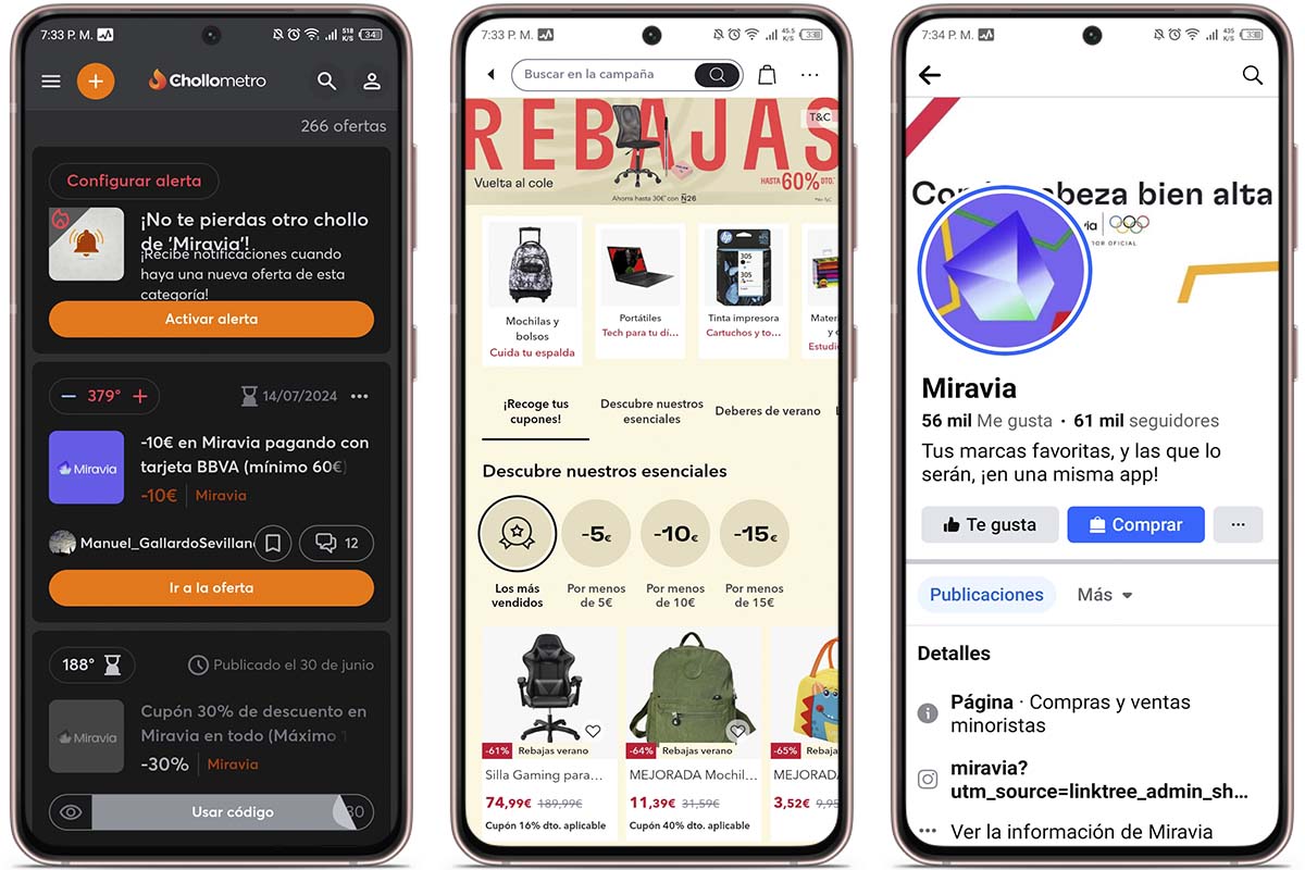 Dónde puedo buscar cupones de descuento para Miravia: páginas de chollos