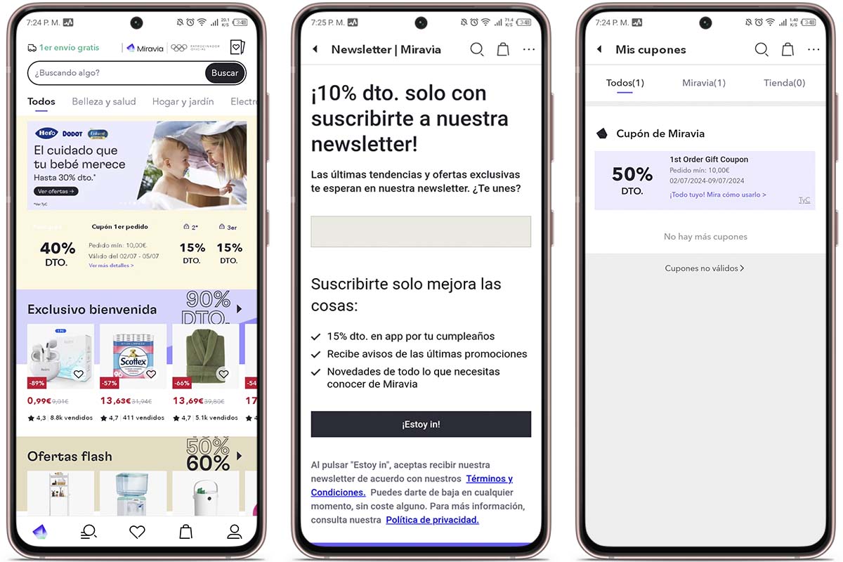 Dónde puedo buscar cupones de descuento para Miravia: la aplicación móvil