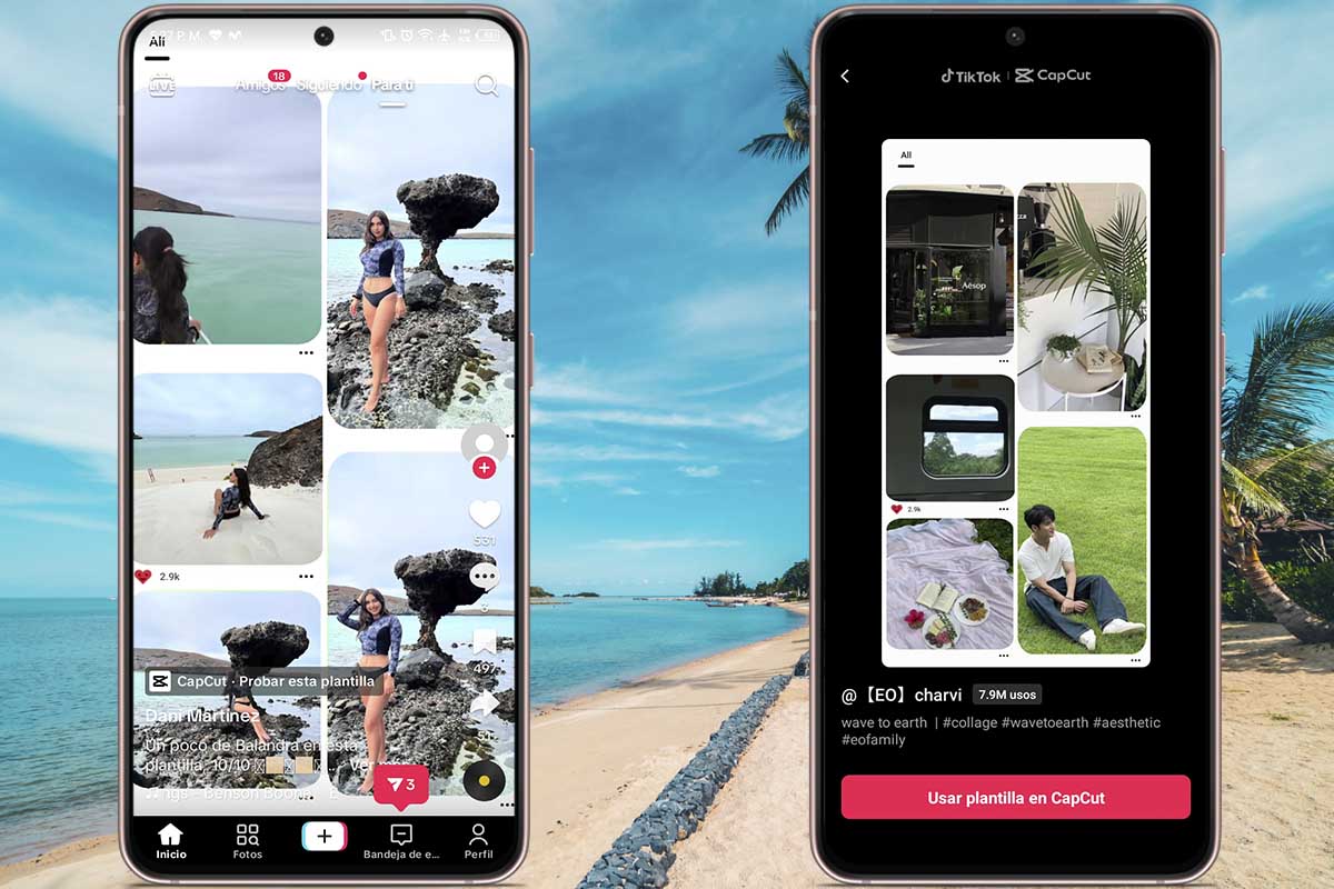 Mejores plantillas para crear TikTok con fotos y vídeos de tu verano: plantilla 6