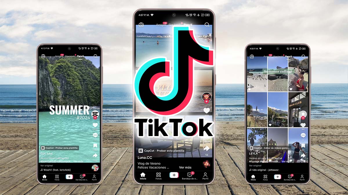 Las mejores plantillas para crear TikTok con fotos y vídeos de tu verano