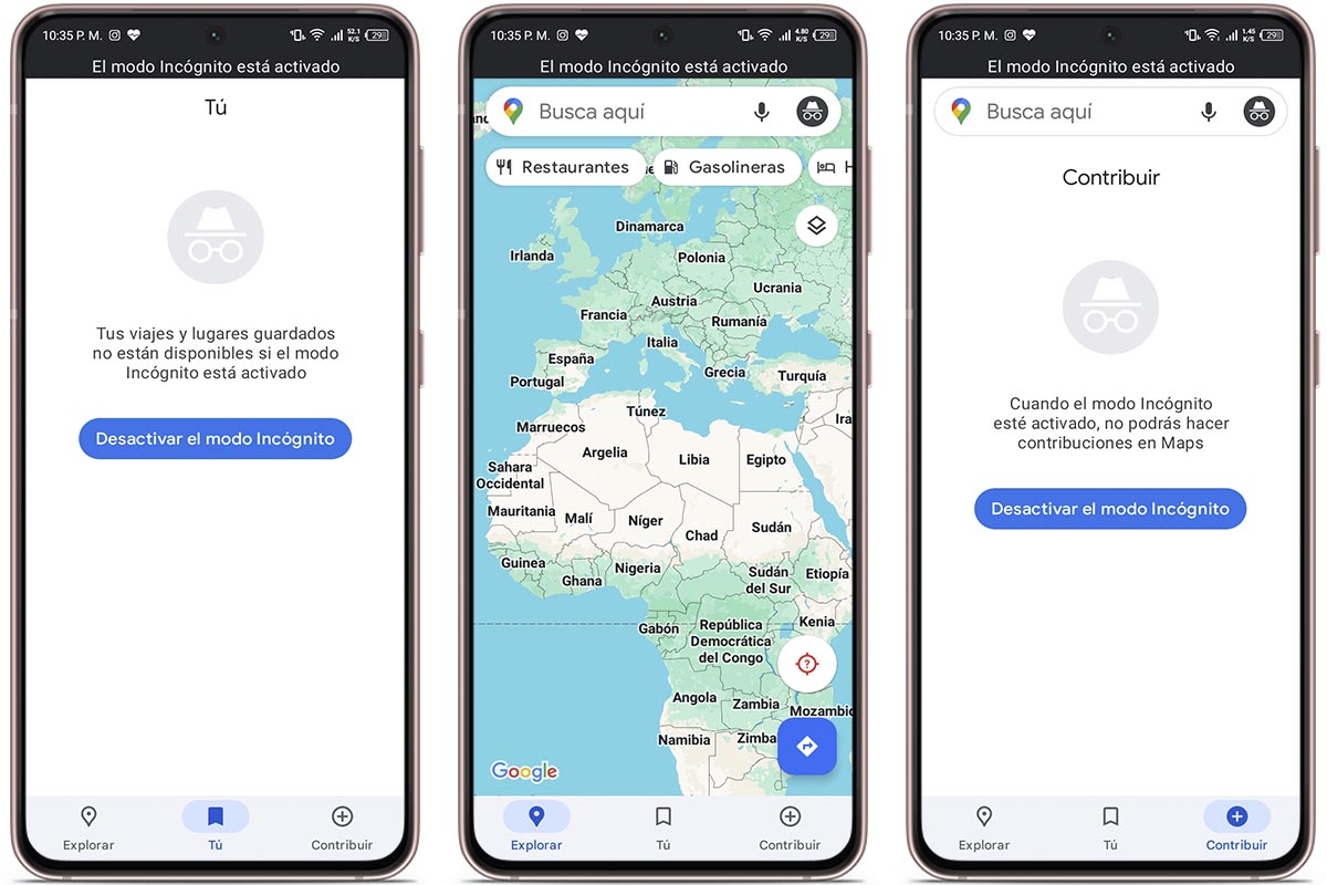 Estas son las desventajas del modo incógnito de Google Maps