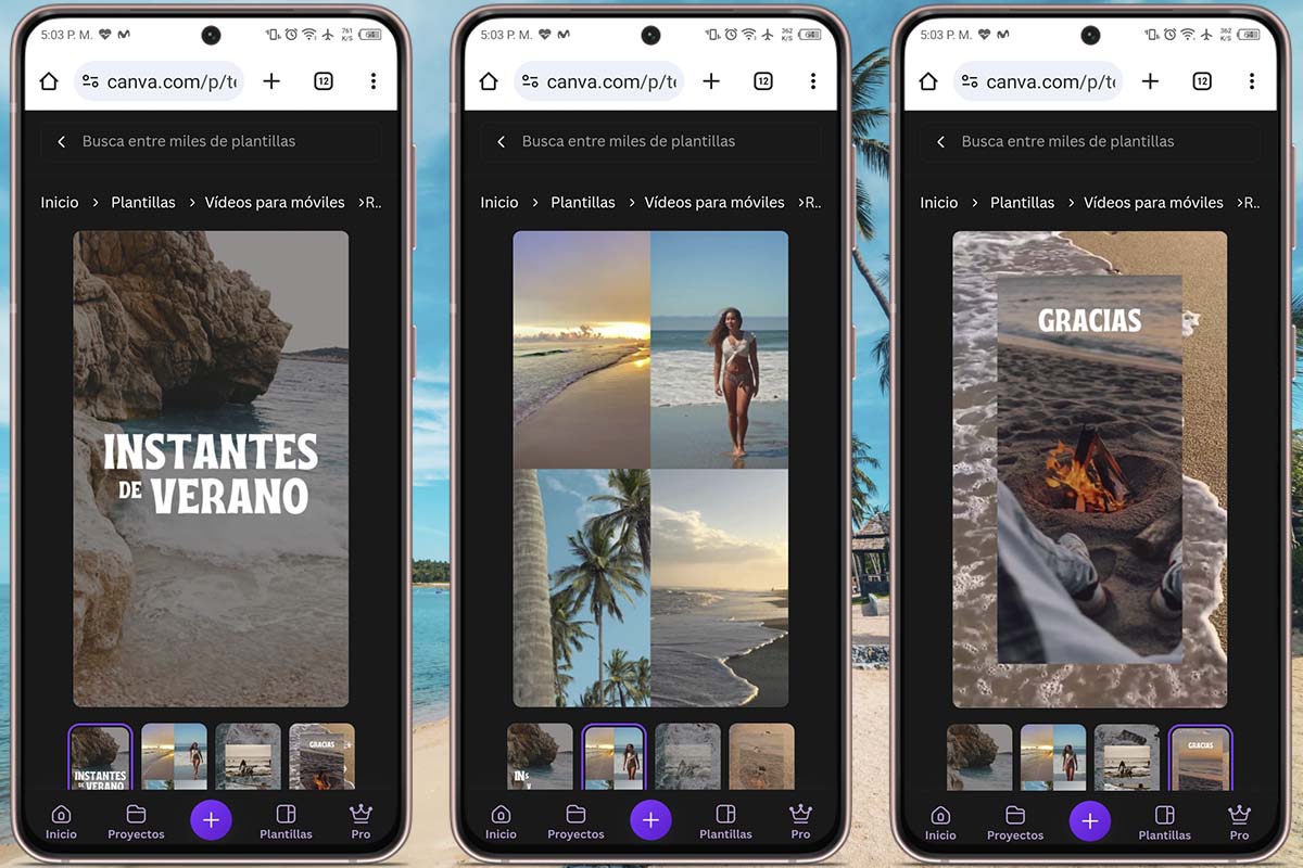 Mejores plantillas para crear TikTok con fotos y vídeos de tu verano: plantilla 2