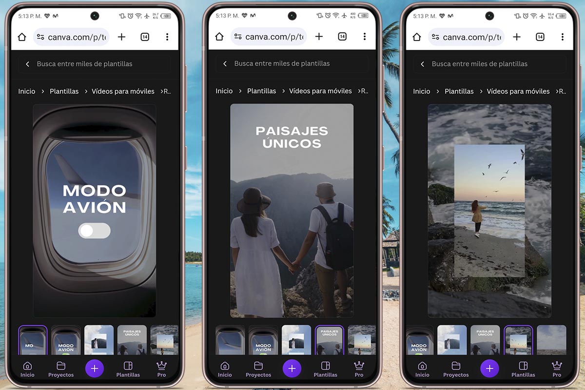 Mejores plantillas para crear TikTok con fotos y vídeos de tu verano: plantilla 4