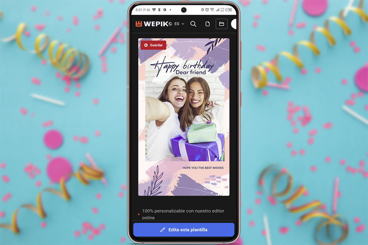 Mejores plantillas para historias de Instagram de feliz cumpleaños: plantilla 8