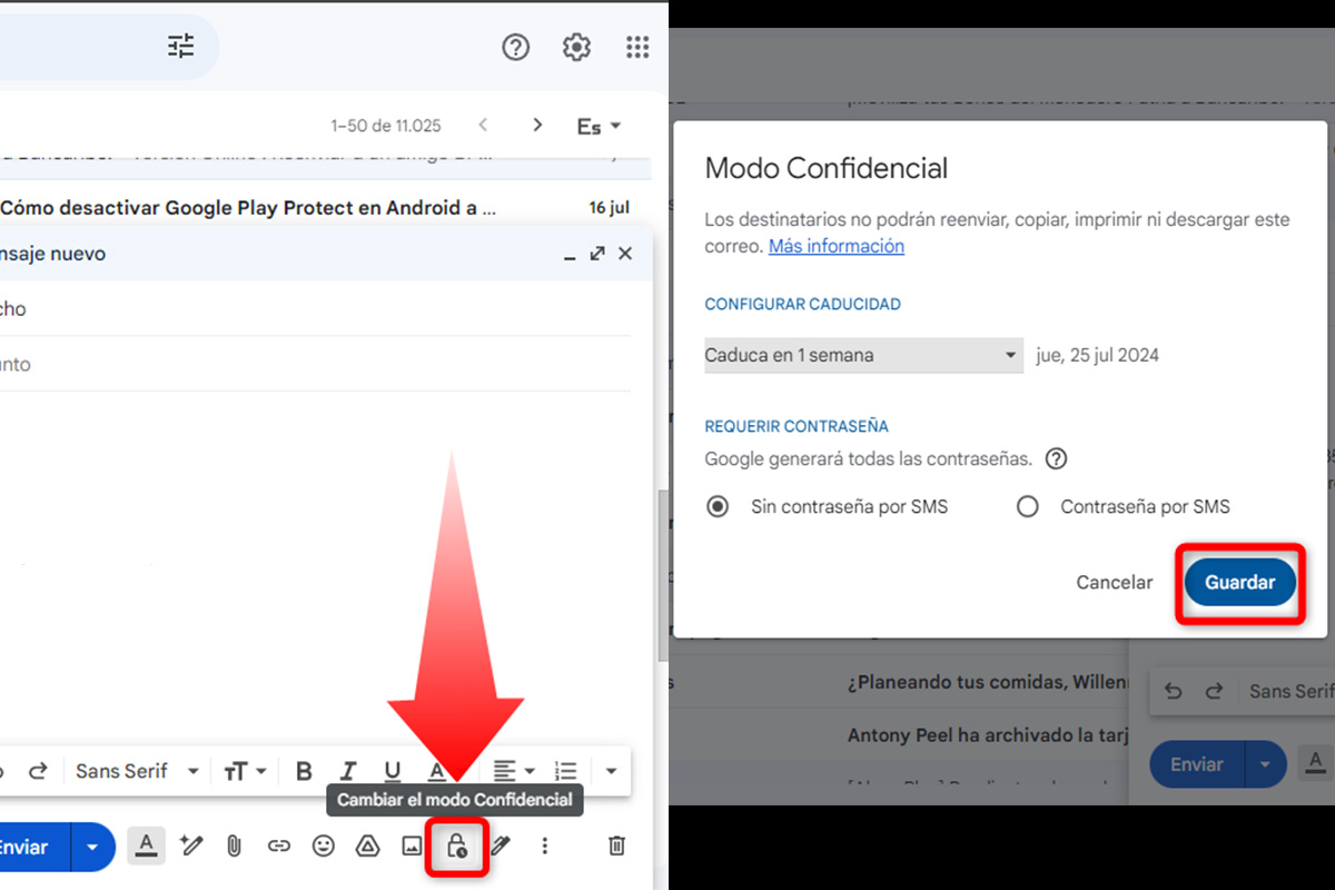 Trucos casi desconocidos para ser más productivo con la app de Gmail: activa el modo confidencial
