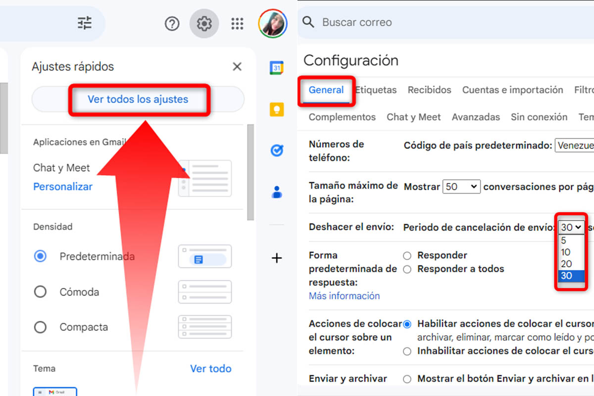 Trucos casi desconocidos para ser más productivo con la app de Gmail: cancelar envío de correo