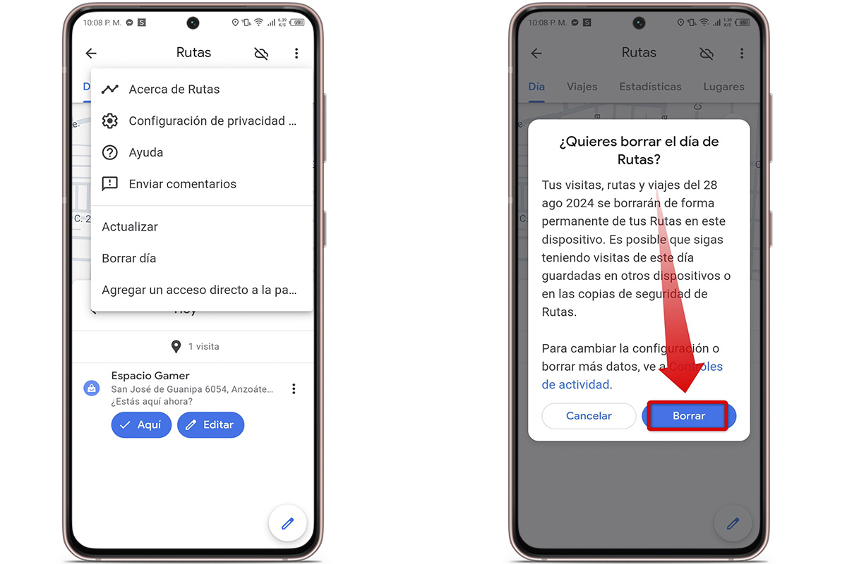 Tus visitas, rutas y viajes se borrarán en Google Maps