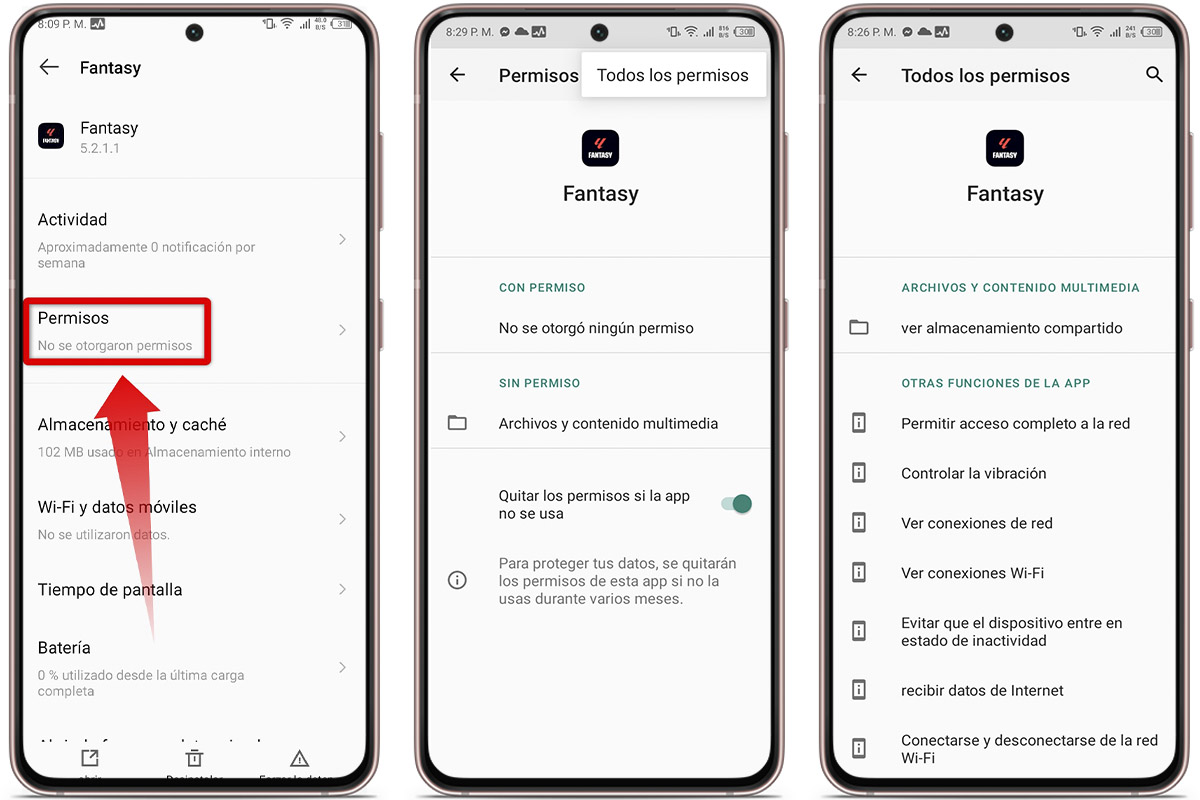 LaLiga Fantasy no funciona: mira cómo solucionarlo 4 LaLiga Fantasy no funciona: revisa los permisos de la app