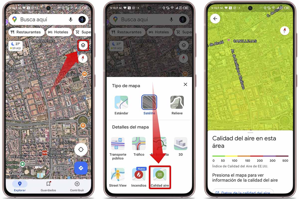 Trucos de Google Maps: revisa la calidad del aire antes de salir