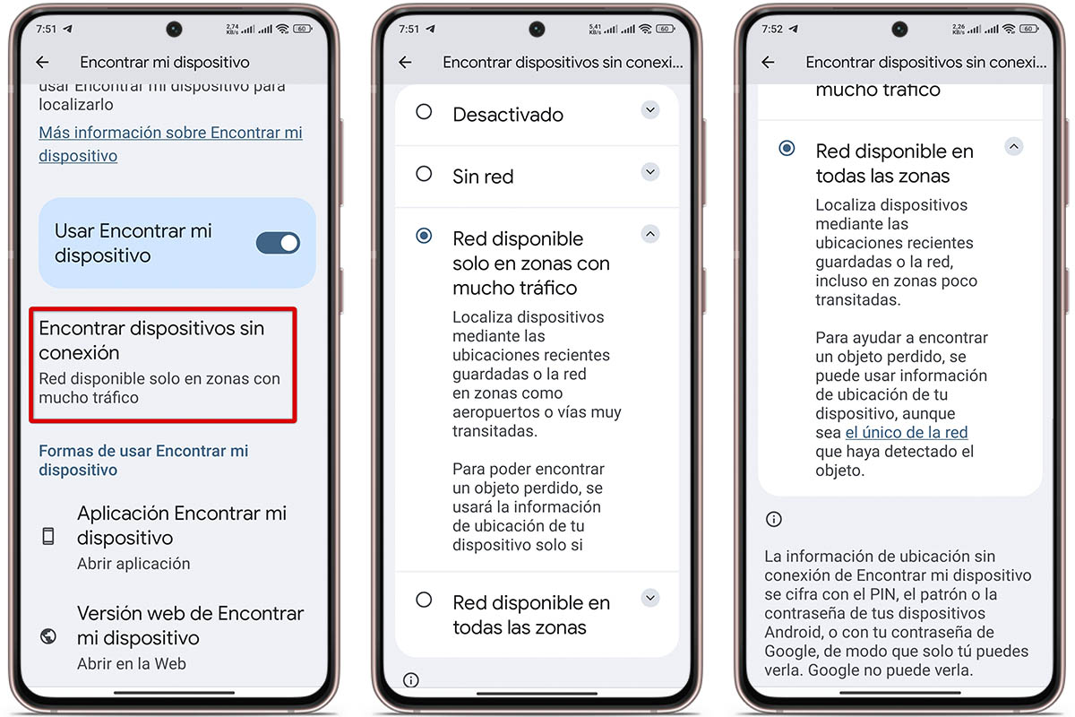 Verifica que se encuentre la red disponible solo en zonas de mucho tráfico