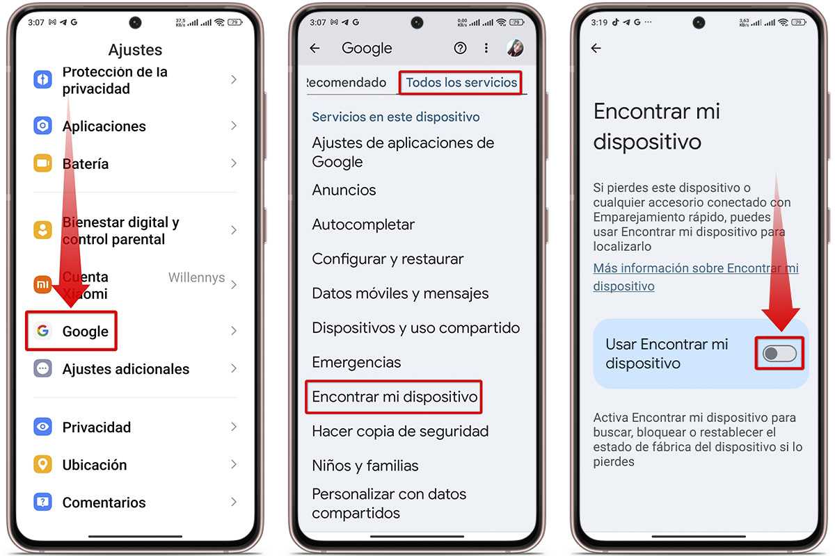 Así puedes desactivar la red de Encontrar mi dispositivo en mi móvil Android