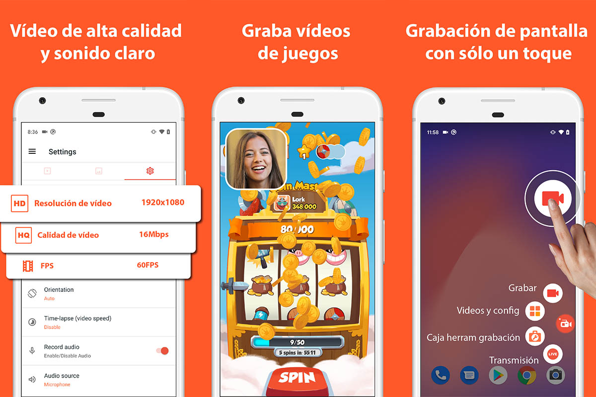 Cómo grabar llamadas de WhatsApp con aplicaciones: AZ Screen Recorder