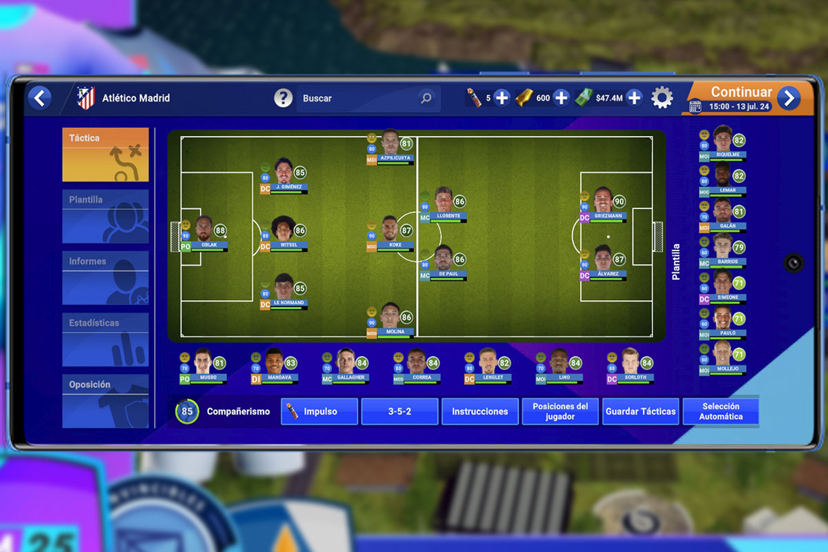 Cómo jugar en Soccer Manager 2025: diseña tu táctica
