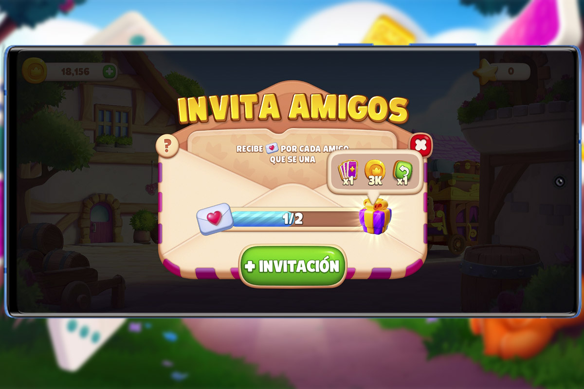 Trucos y tecnicas para conseguir monedas gratis en Domino Dreams: 
invita a tus amigos