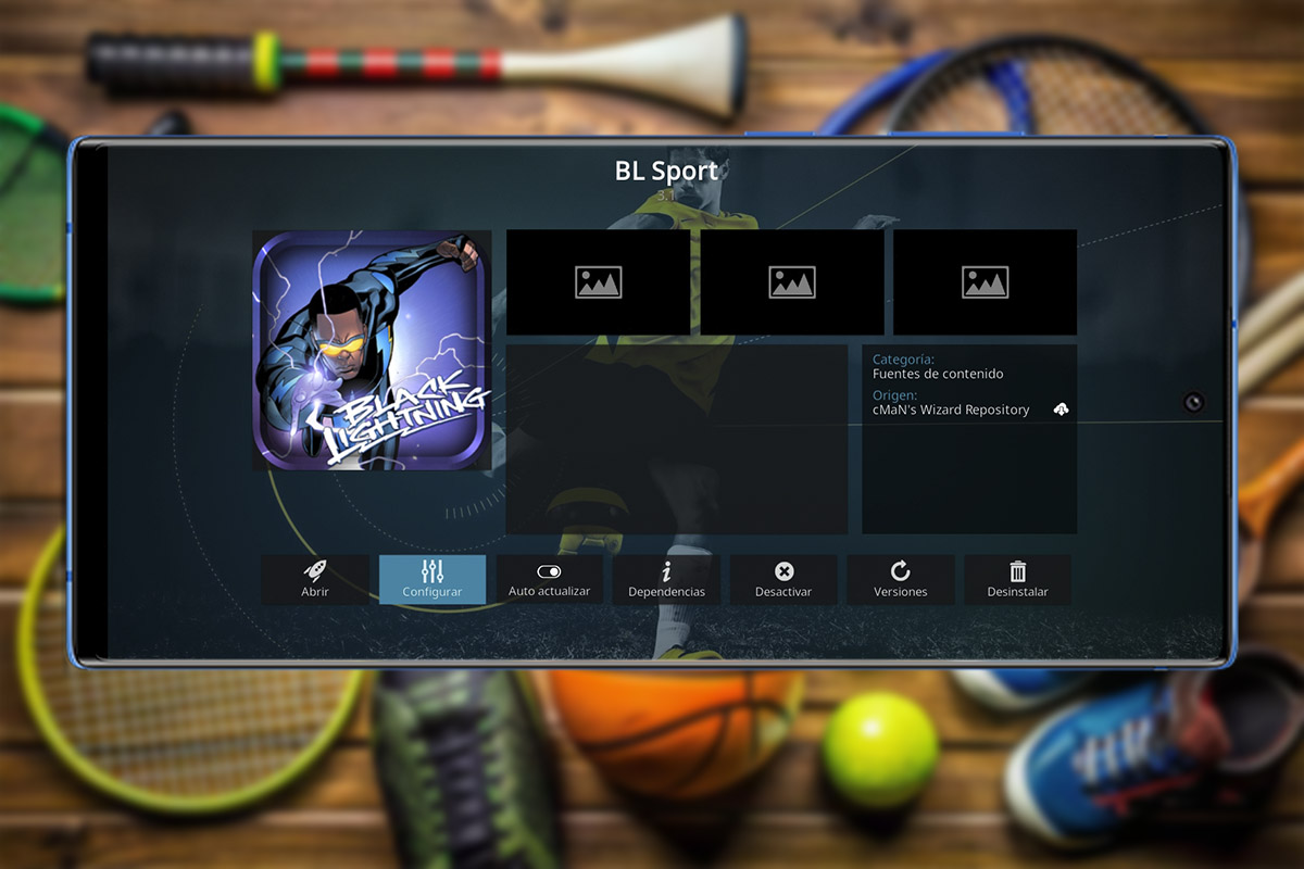Alternativas a Cristal Azul que funciona en Kodi: BL Sport