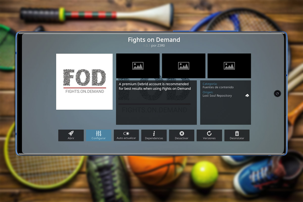 Alternativas a Cristal Azul que funciona en Kodi: Fights On Demand