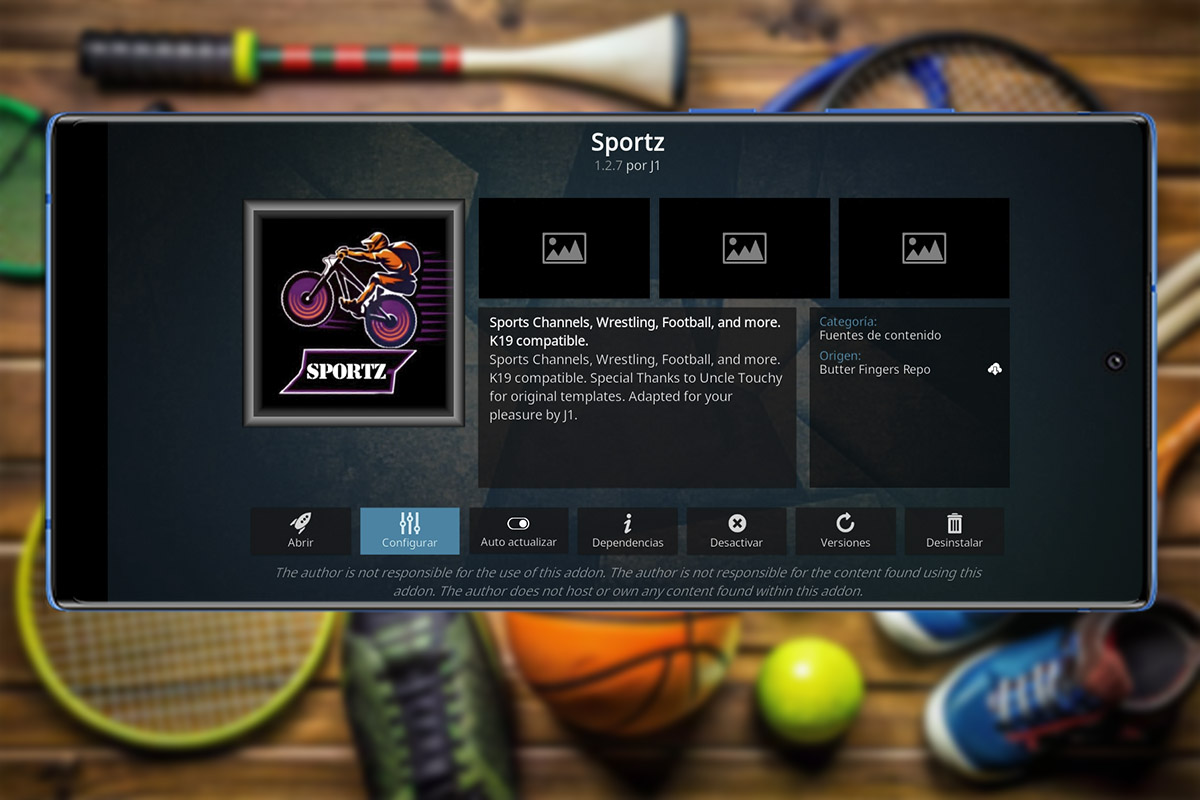 Alternativas a Cristal Azul que funciona en Kodi: Sportz
