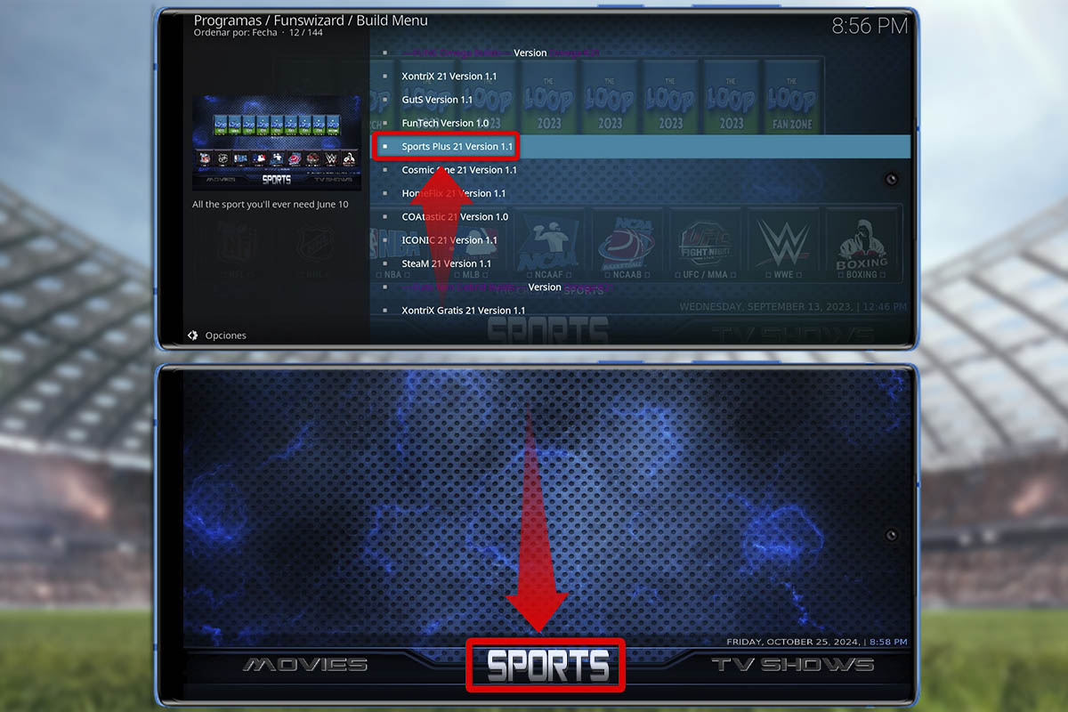 Así puedes ver fútbol en Sports Plus en Kodi