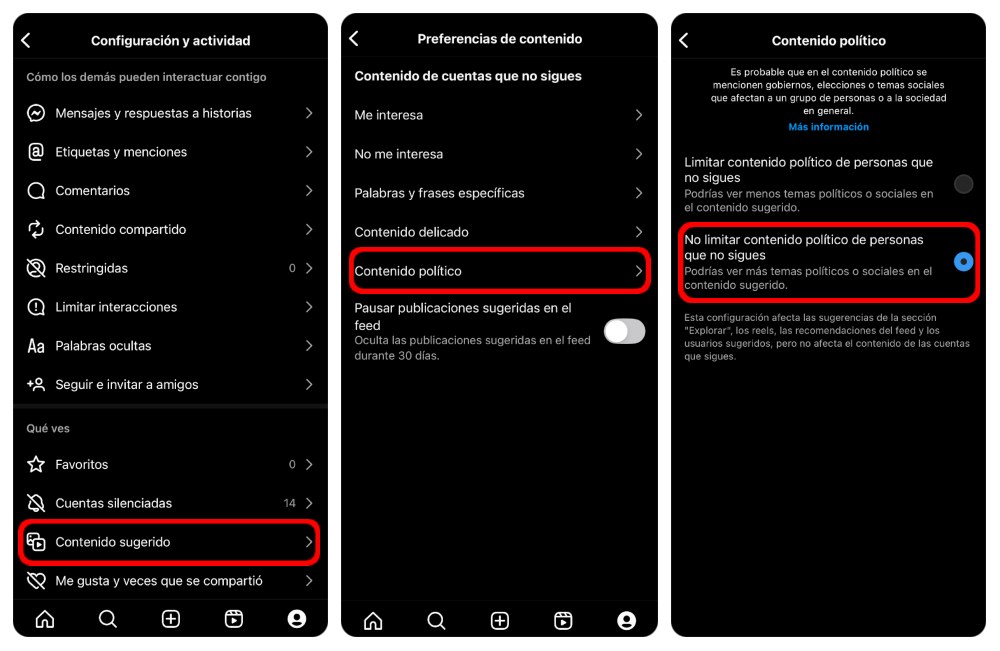 instagram contenido politico