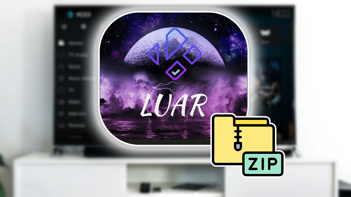 Por qué no encuentro la carpeta zip al instalar Luar en Kodi