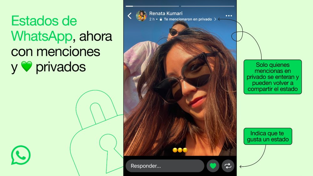 quien puede ver las menciones de los estados whatsapp