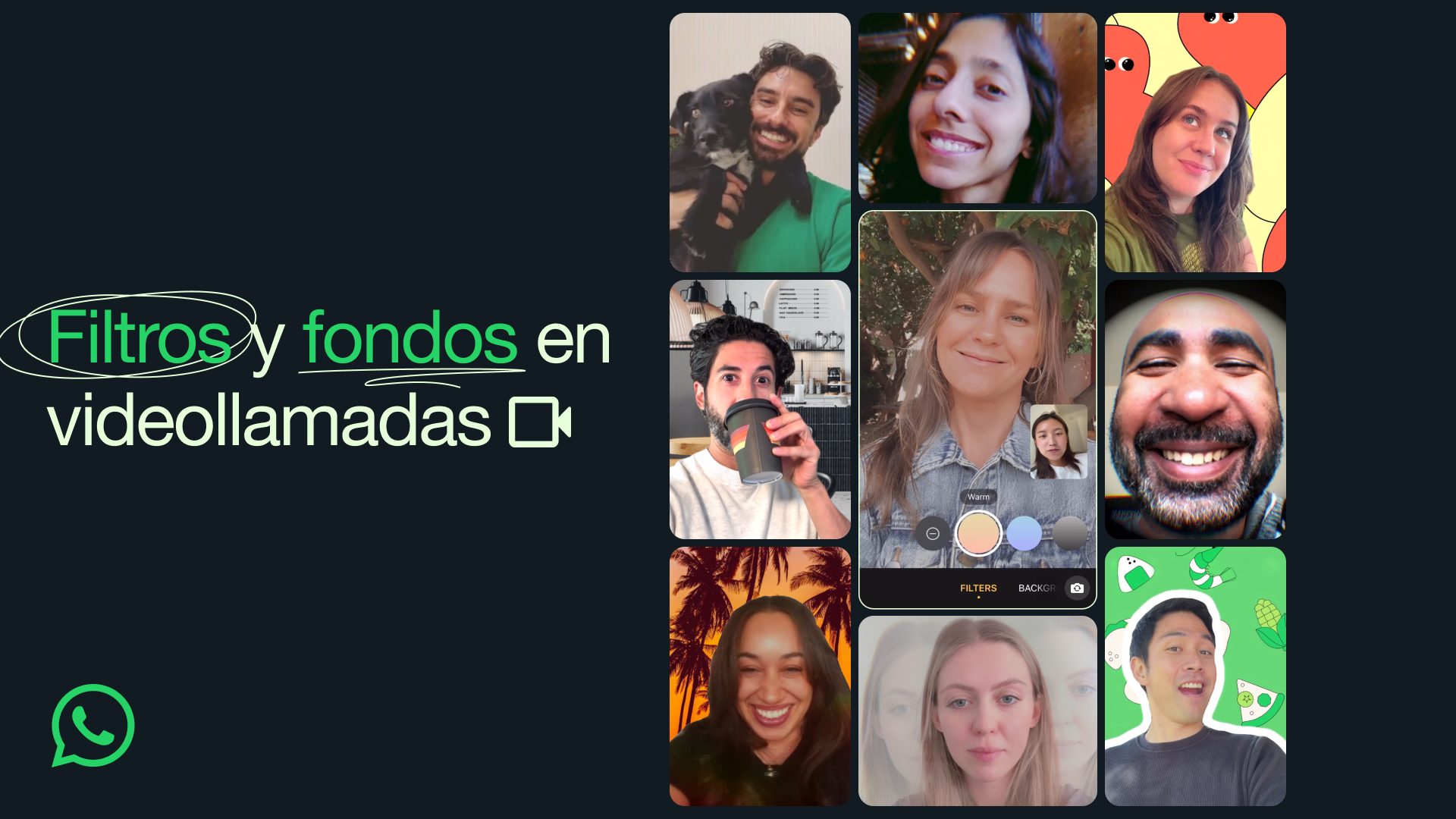 Cómo usar filtros y fondos divertidos en las videollamadas de WhatsApp