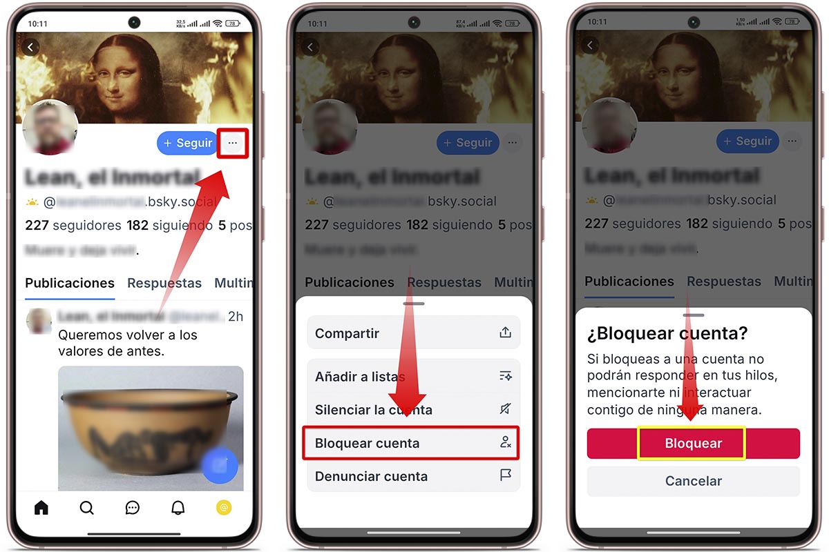 Así puedes bloquear a alguien en Bluesky