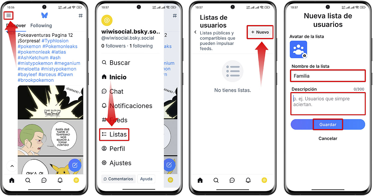 Así puedes crear una lista con cuentas de Bluesky