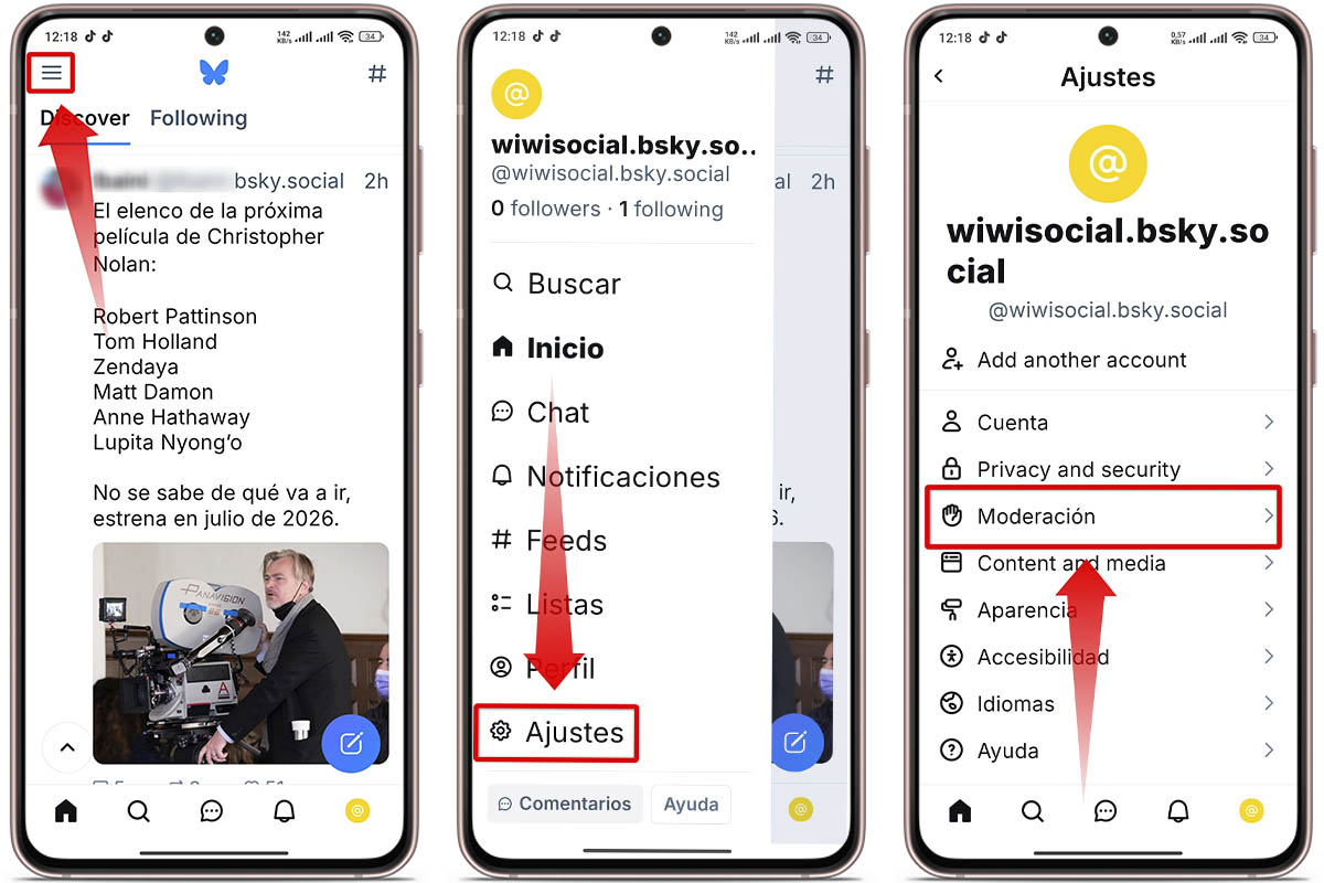 Cómo filtrar palabras para que no aparezcan en Bluesky paso a paso