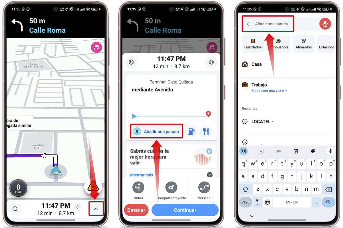Cómo añadir más de una parada en Waze