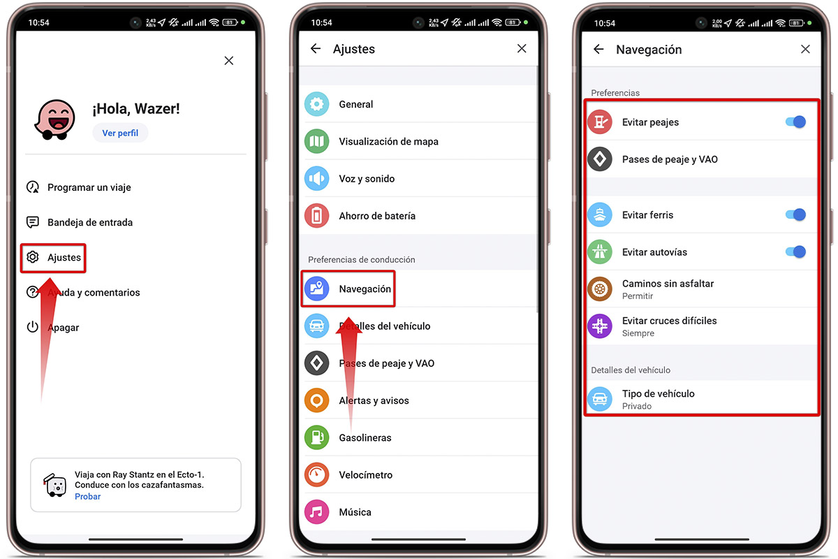 Guía paso a paso de Waze en Español: configura los datos de navegación