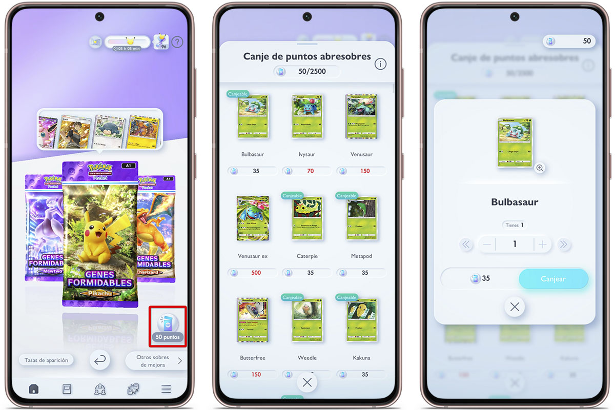 Mejores trucos para ganar más partidas en JCC Pokémon Pocket - reúne puntos de paquete