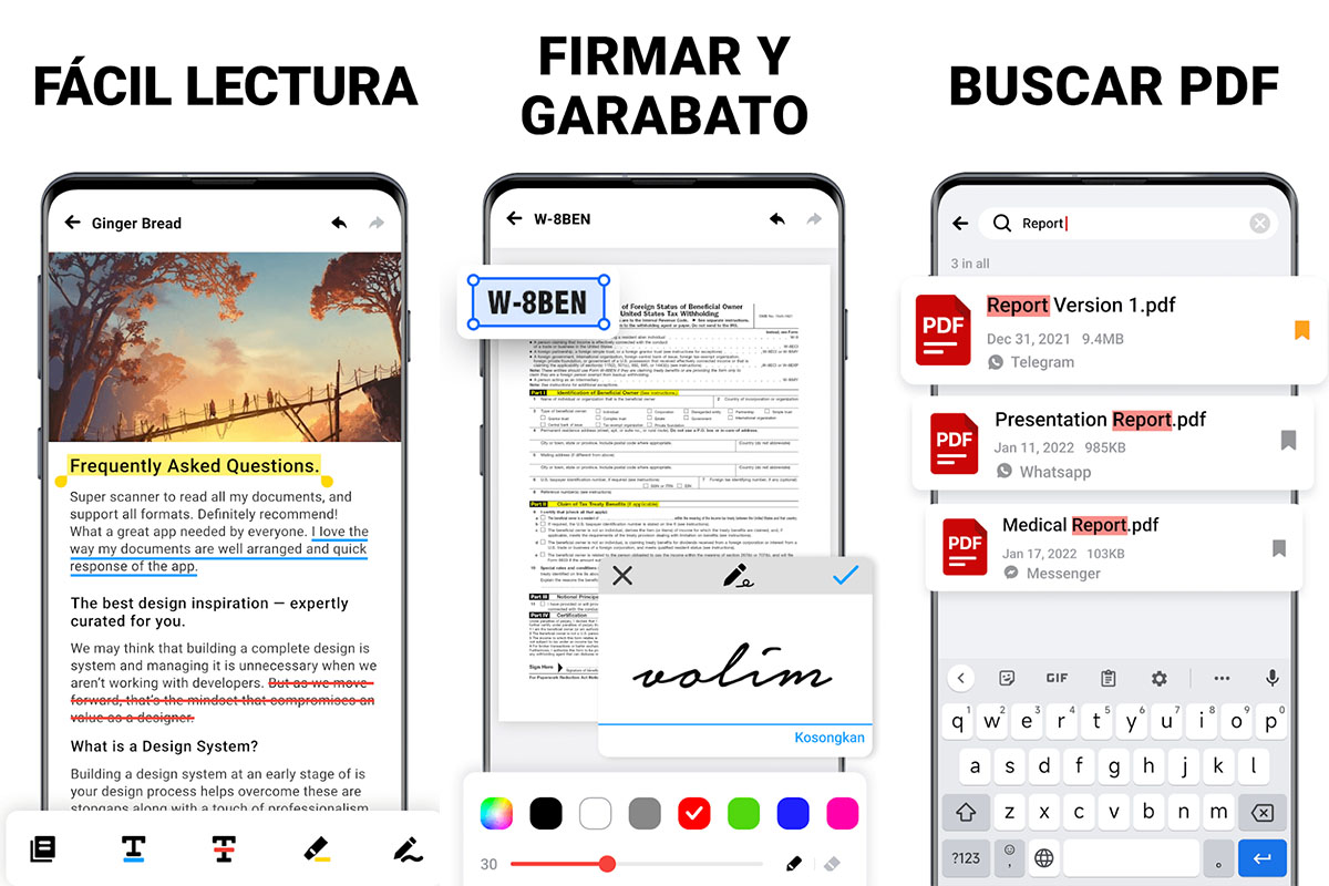 Apps de lector de PDF gratis sin anuncios - PDF Reader - XLSX, PPTX, DOCX