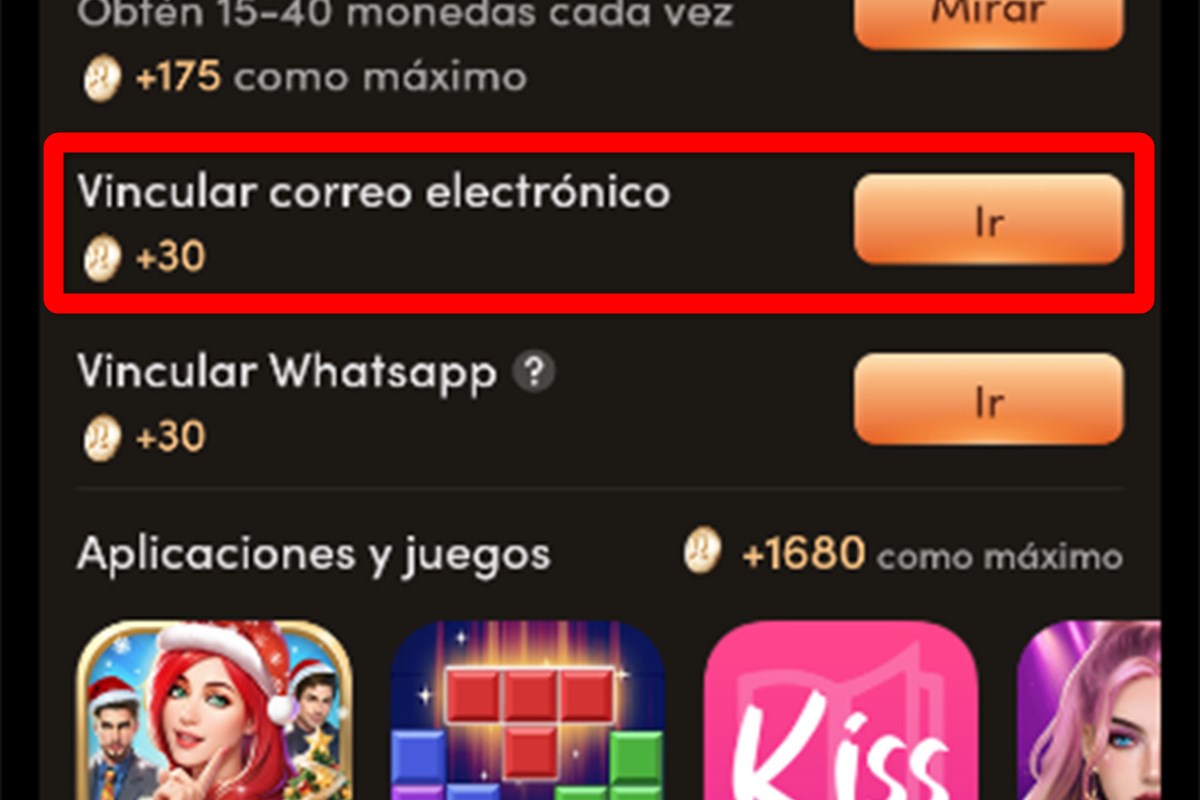 Vincula tu correo y número de WhatsApp