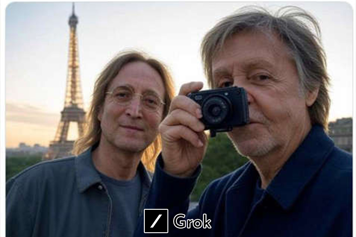 Lennon y McCartney paseando por París
