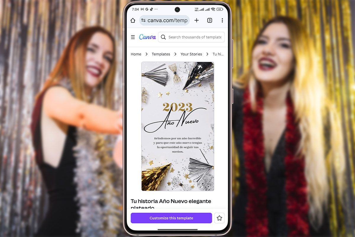 Plantillas con propósitos de año nuevo para Instagram Stories - Elegante y plateada
