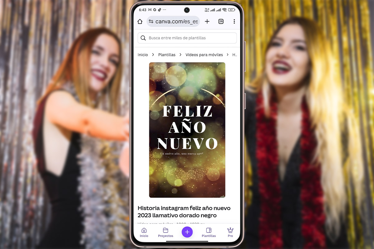 Plantillas con propósitos de año nuevo para Instagram Stories - Dorada y llamativa