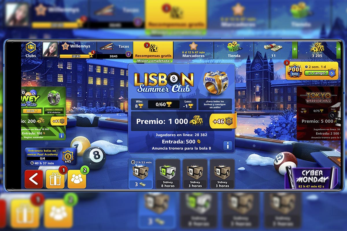 Trucos para ganar siempre en 8 Ball Pool - Escoge mesas con premios altos