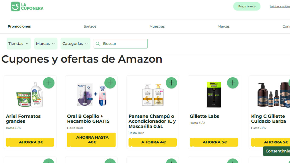 Páginas web para encontrar código de promoción y descuento en Amazon - Lacuponera