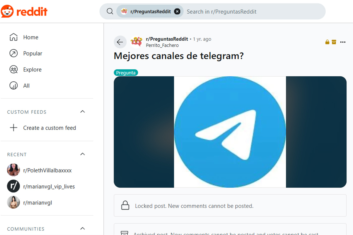 Canales de Telegram con contenidos gratis - Busca en redes sociales y foros