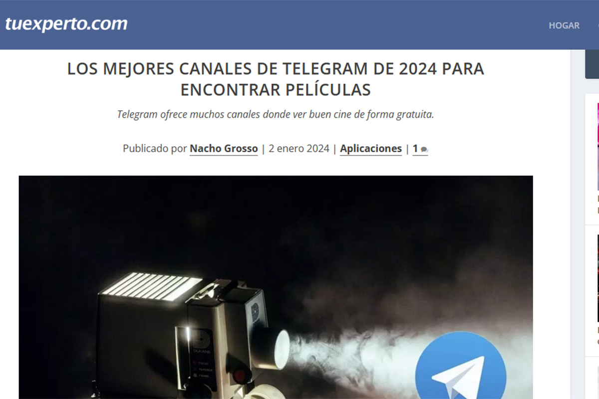 Canales de Telegram con contenidos gratis - Echa un vistazo a nuestra página web