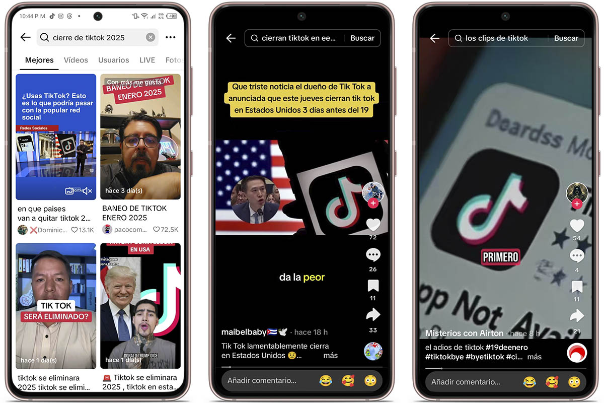 Esto es lo que opinan los opinan los usuarios de TikTok en Estados Unidos sobre el cierre de la app