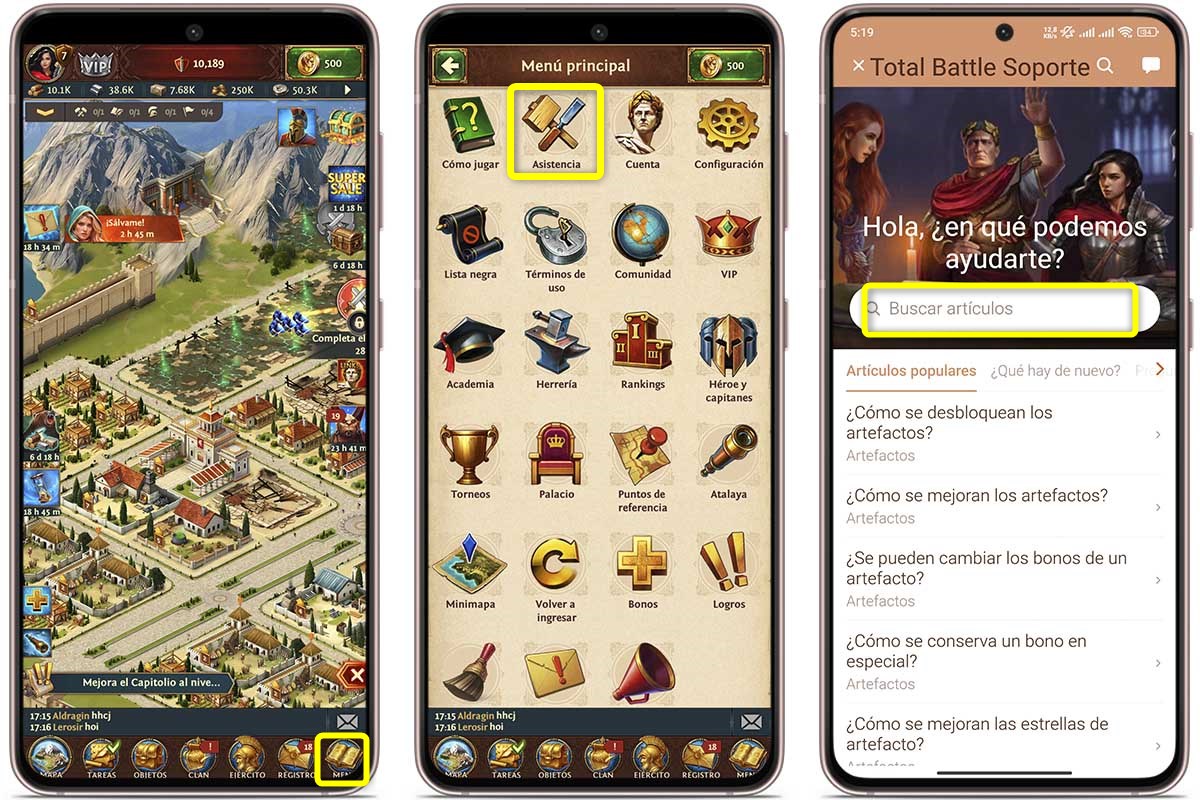 Trucos para conseguir oro rápidamente en Total Battle: Estrategia Guerra - Completa las misiones y tareas diarias