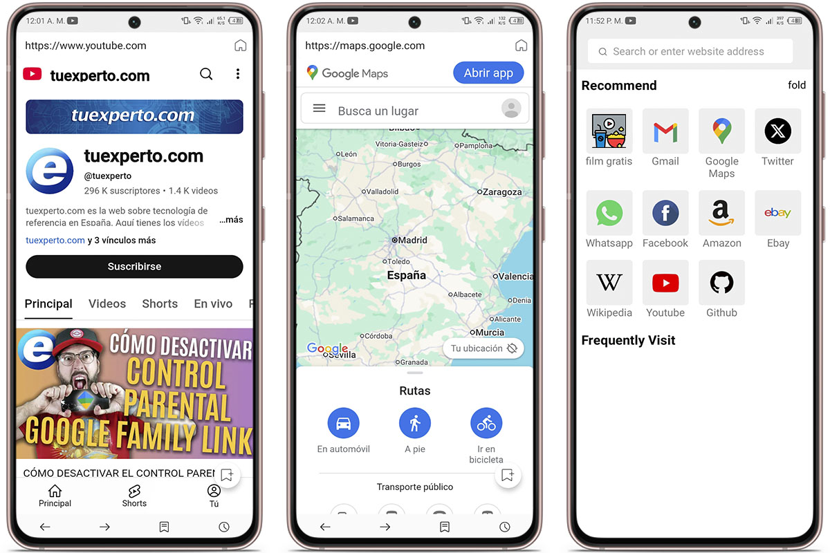 Estas son las características principales de Full Browser
