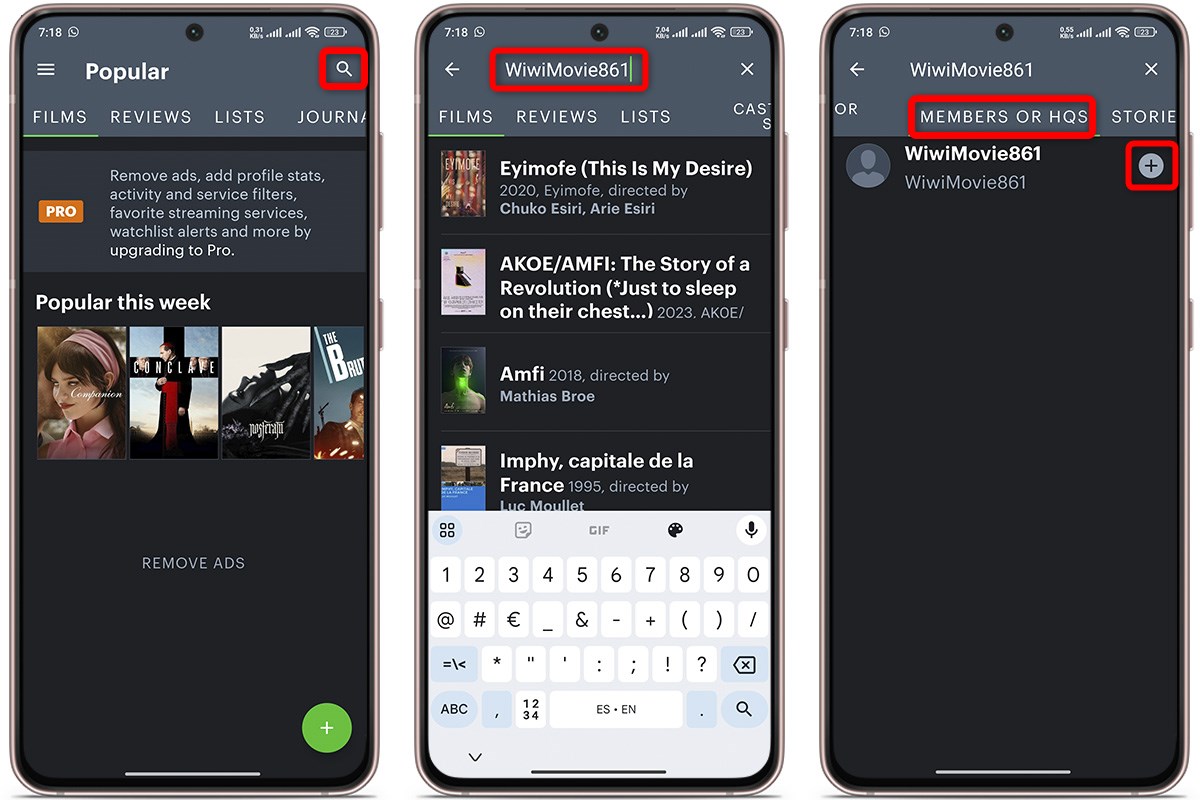 Así puedes añadir amigos a Letterboxd paso a paso