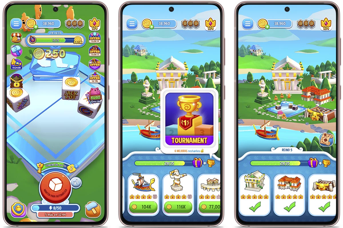 Trucos para conseguir tiradas y monedas gratis en Dice Dreams - Sube de nivel y avanza a nuevos reinos